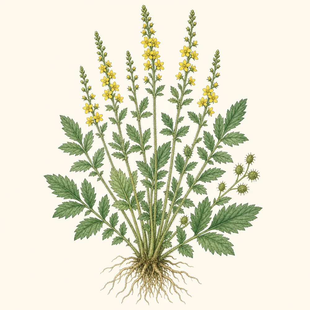 Botanical illustration of Agrimony