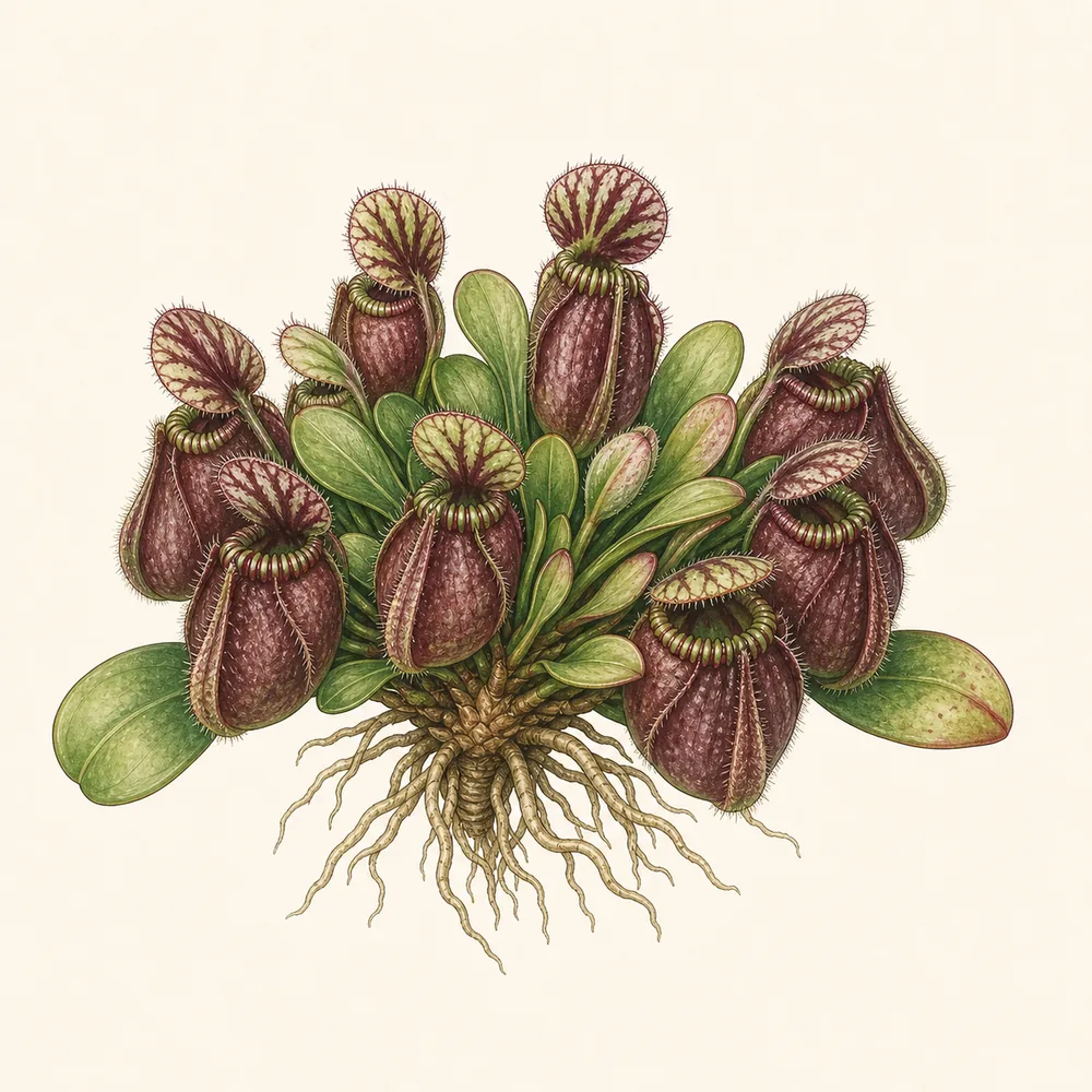 Botanical illustration of Albany Pitcher Plant