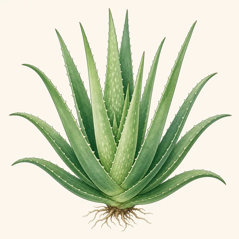 Botanical illustration of Aloe Vera