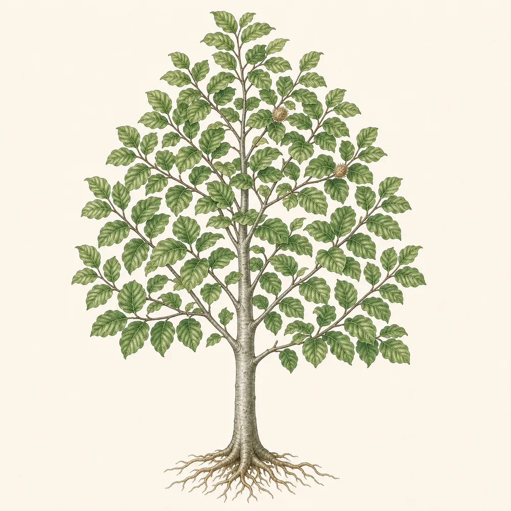 Botanical illustration of Beech