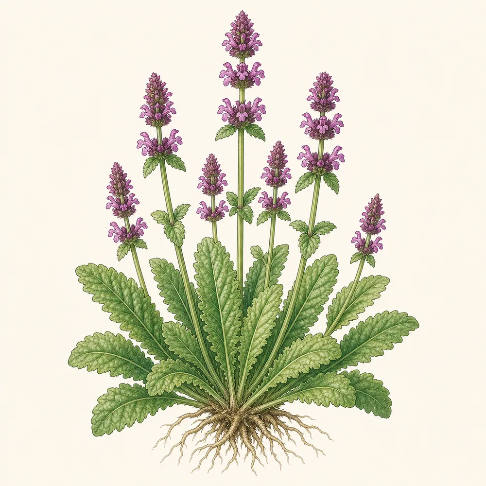 Botanical illustration of Betony