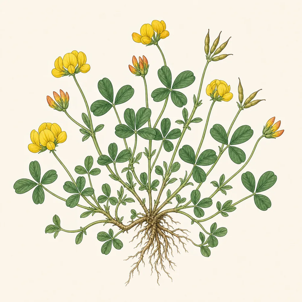 Botanical illustration of Bird's-foot Trefoil