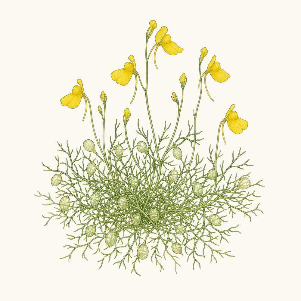 Botanical illustration of Bladderwort