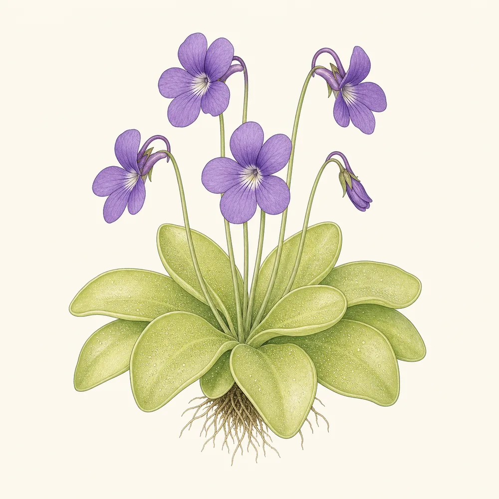 Botanical illustration of Butterwort