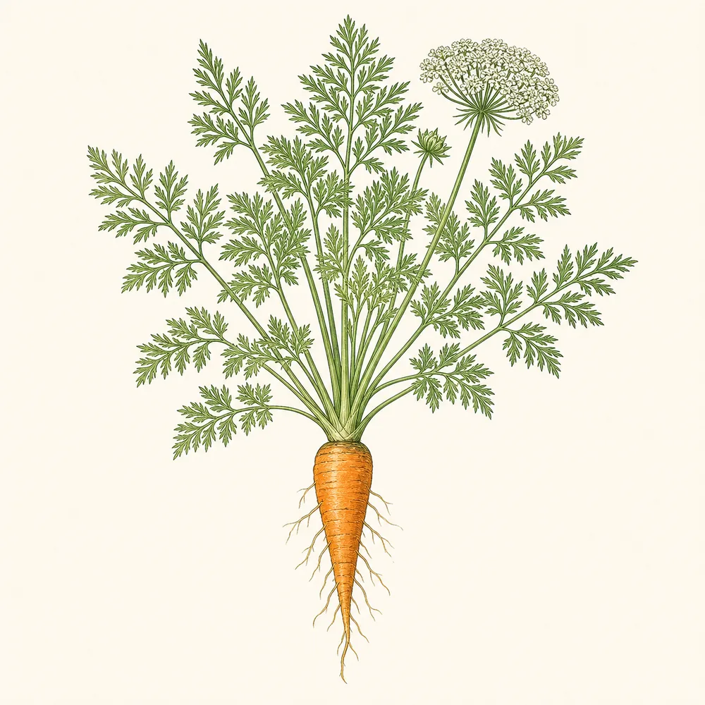Botanical illustration of Carrot