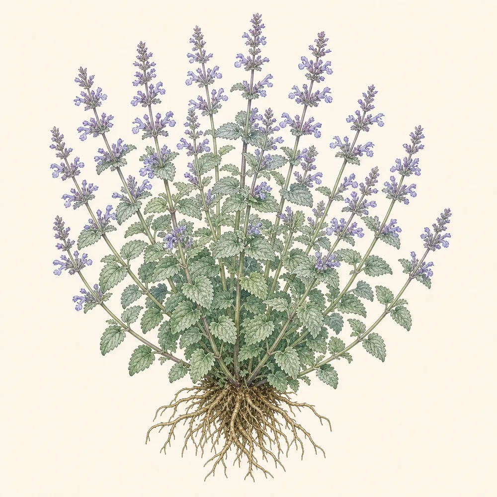 Botanical illustration of Catmint