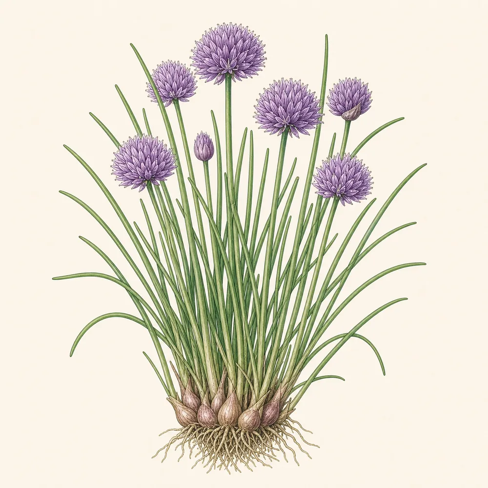 Botanical illustration of Chives
