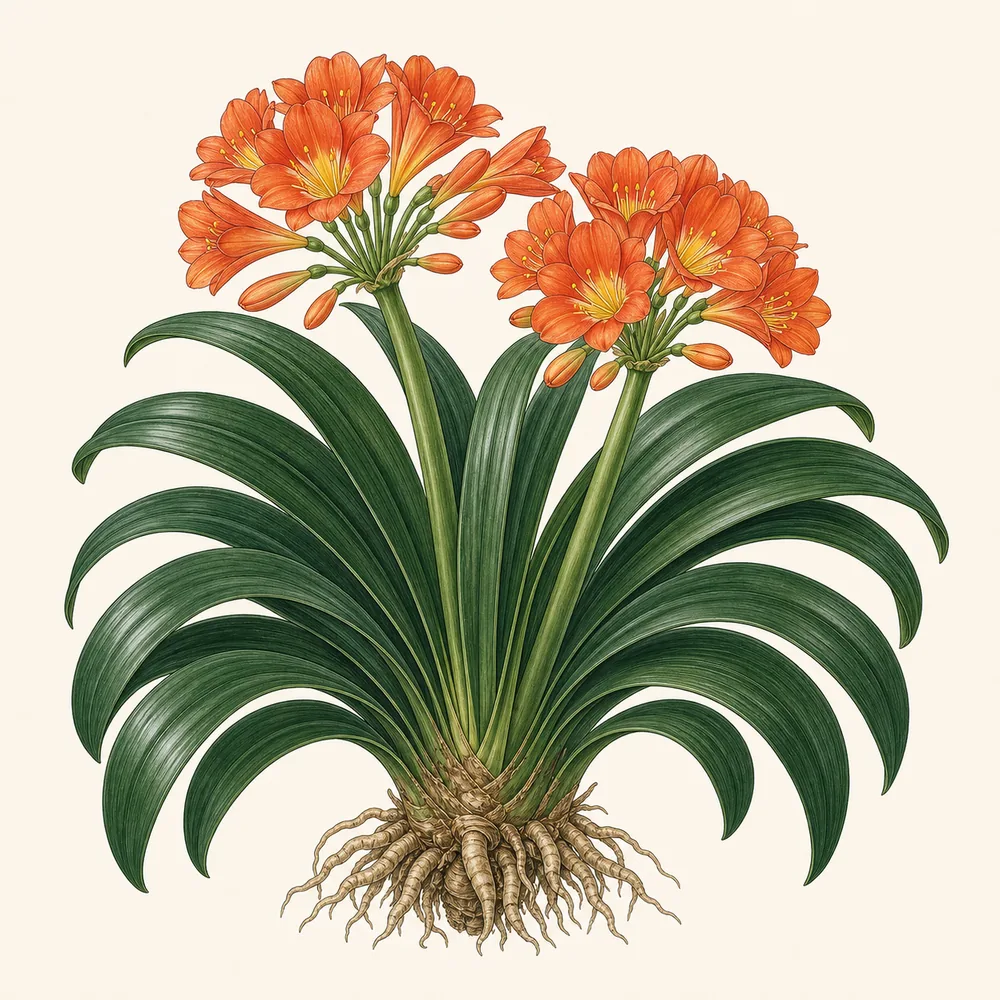 Botanical illustration of Clivia