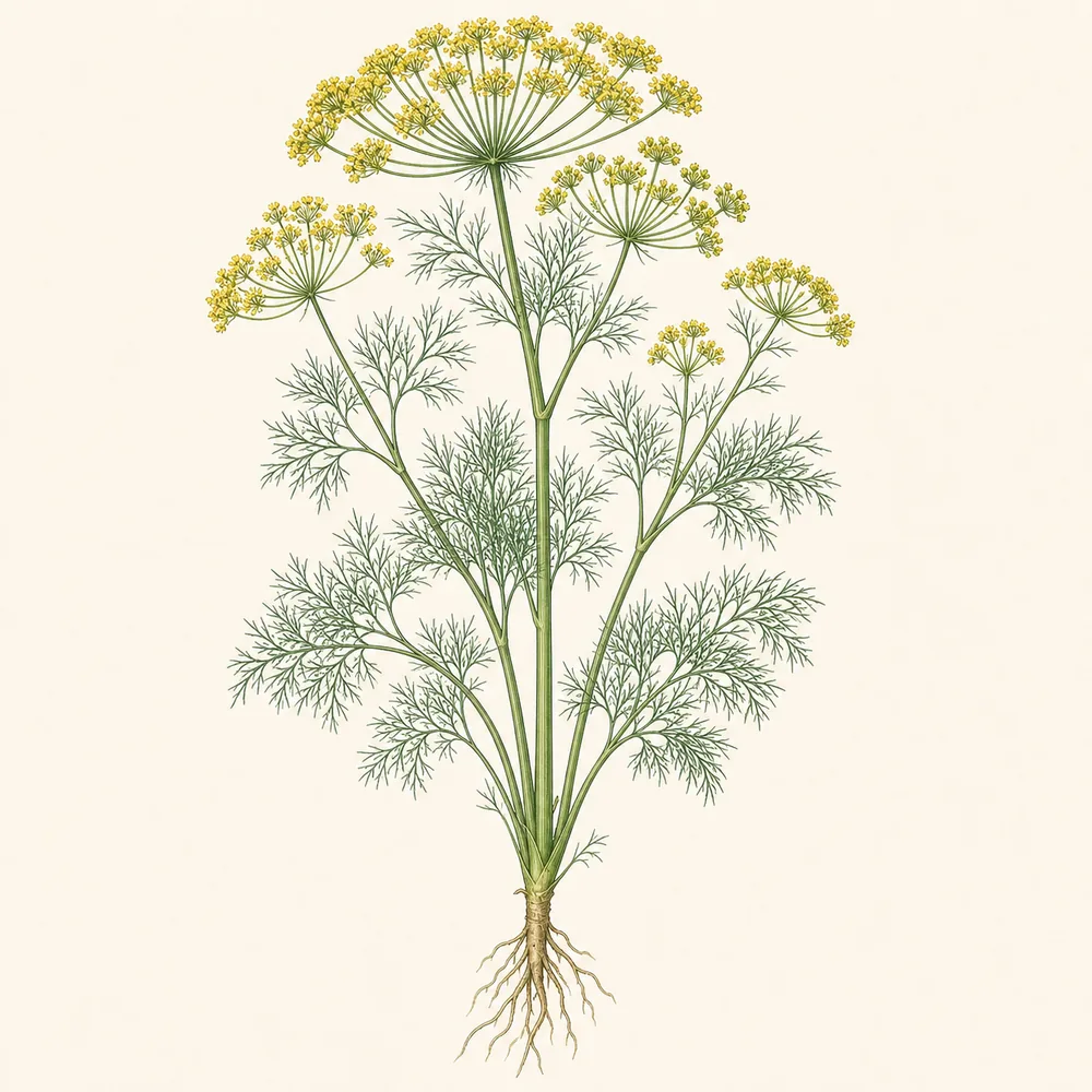 Botanical illustration of Dill