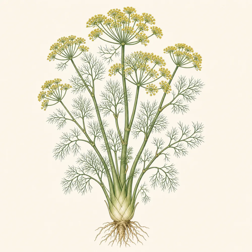 Botanical illustration of Fennel
