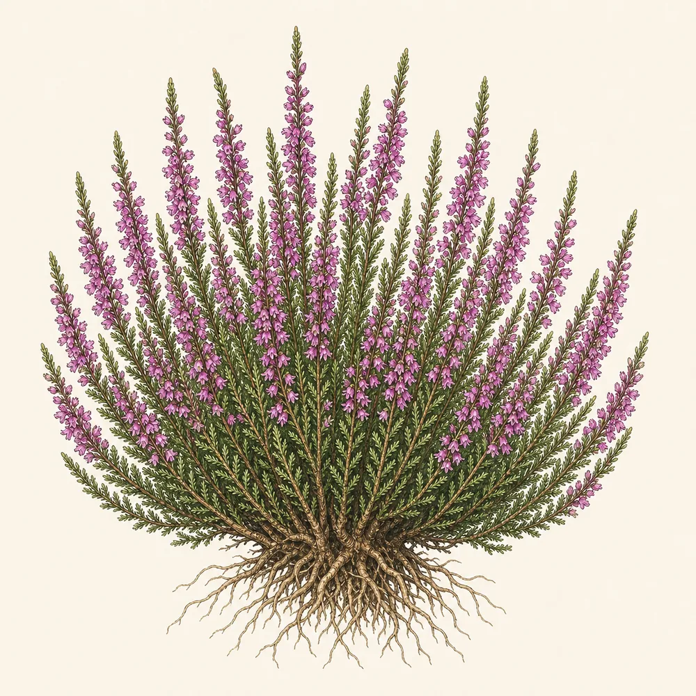 Botanical illustration of Heather