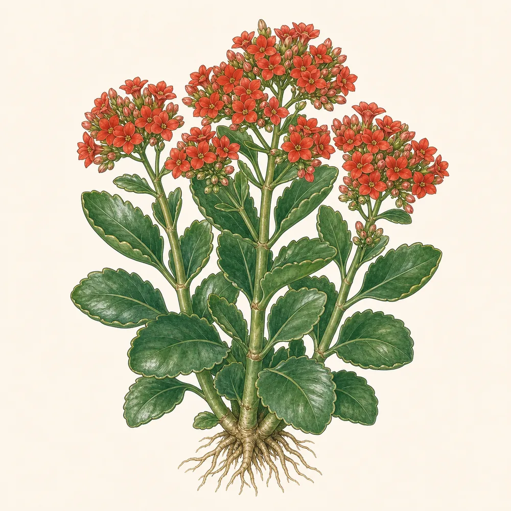 Botanical illustration of Kalanchoe
