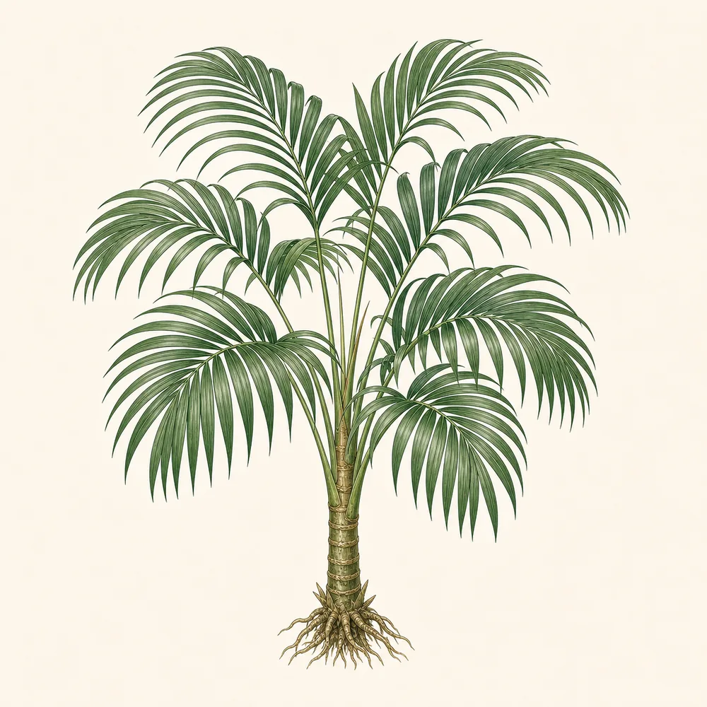 Botanical illustration of Kentia Palm