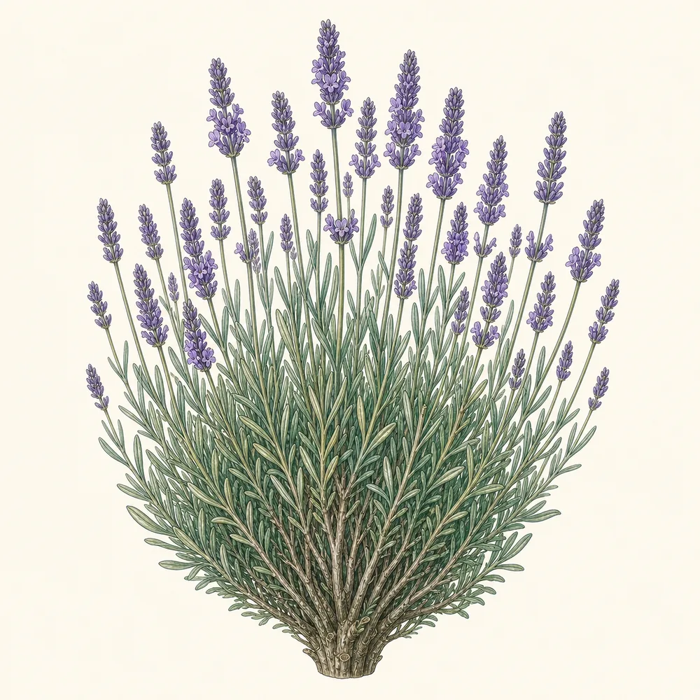Botanical illustration of Lavender