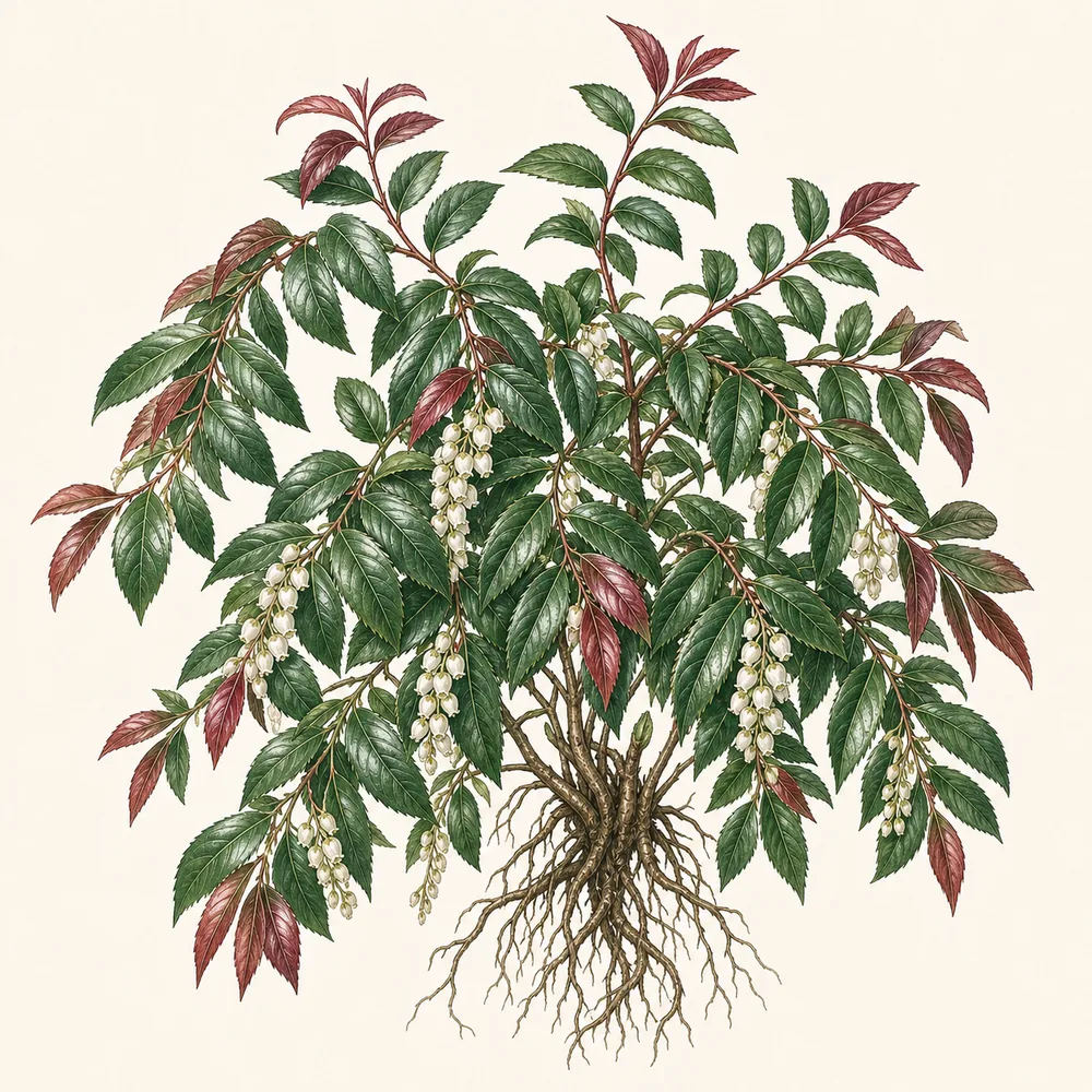 Botanical illustration of Leucothoe
