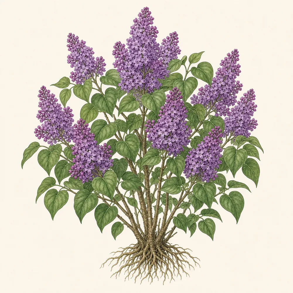 Botanical illustration of Lilac
