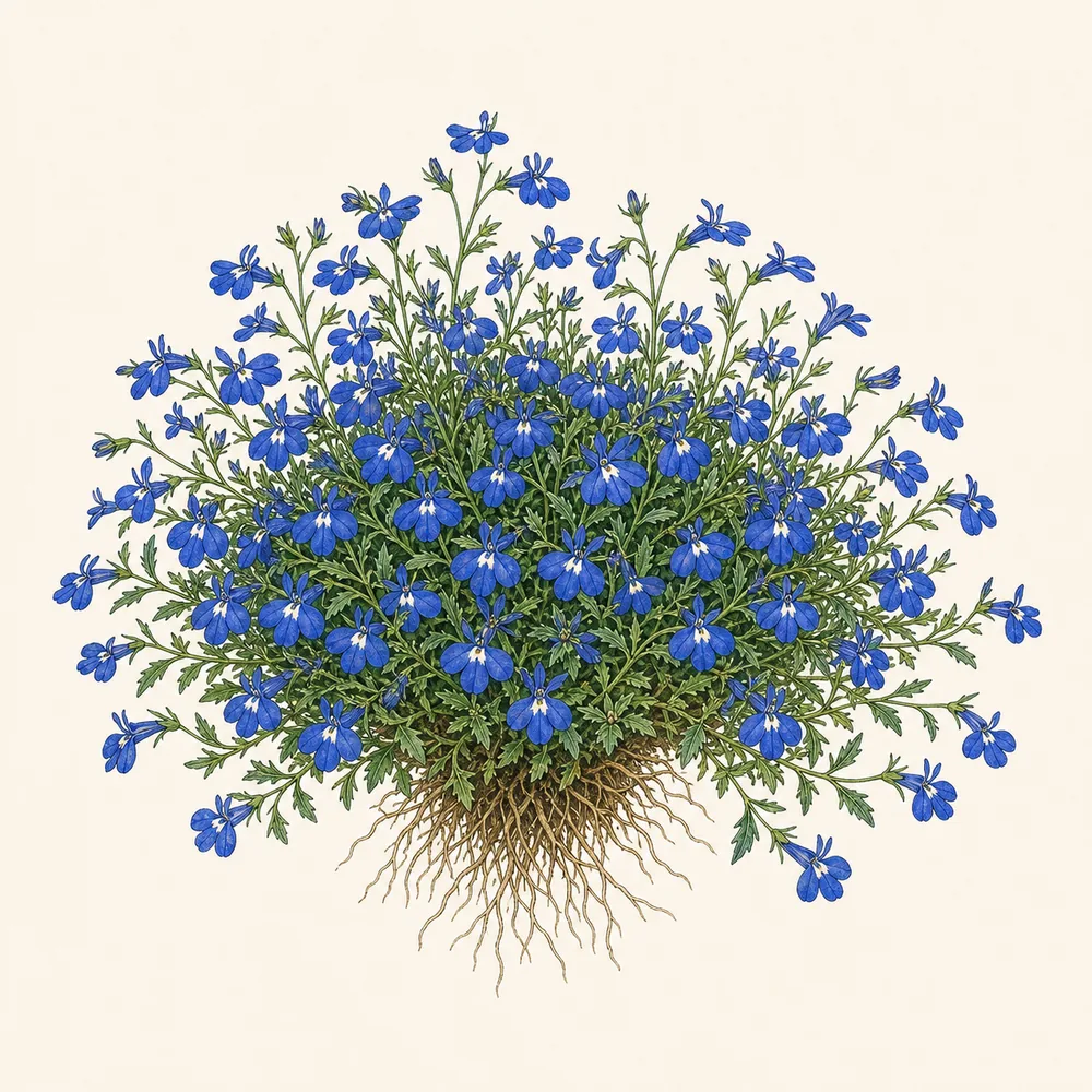 Botanical illustration of Lobelia