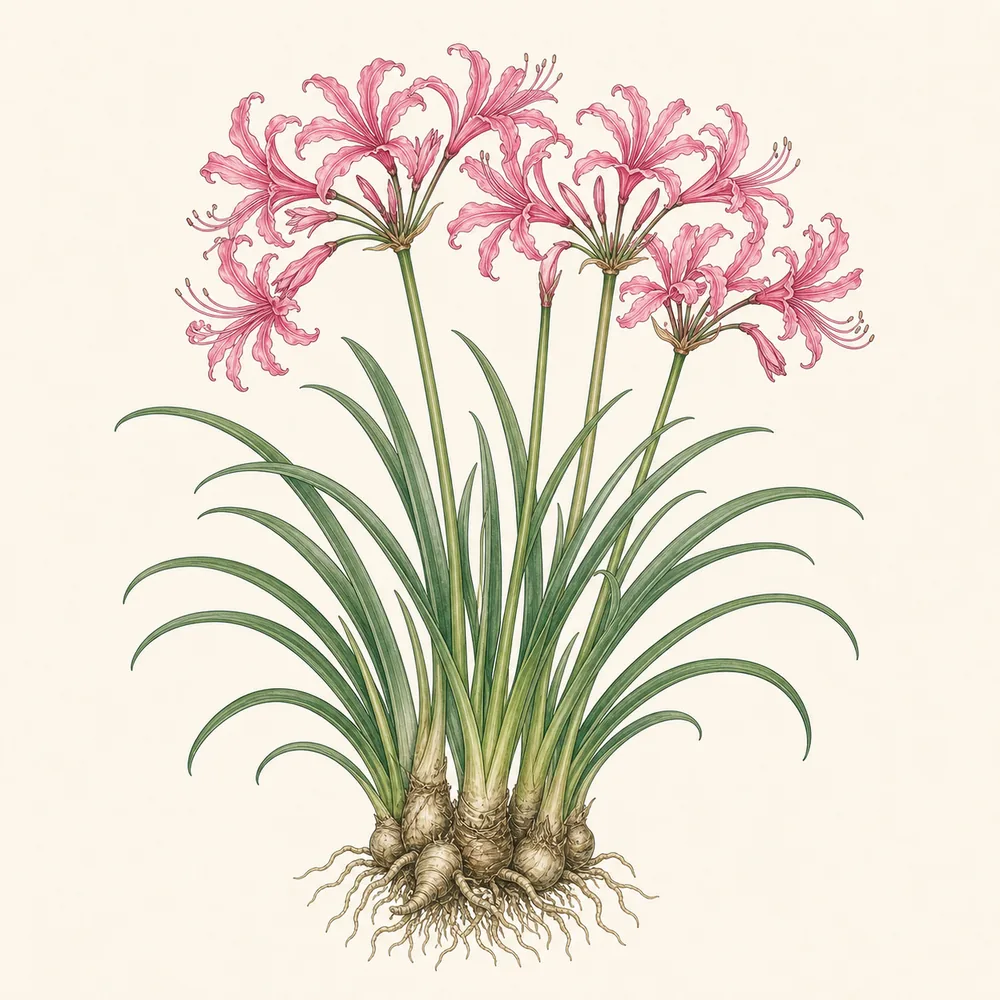 Botanical illustration of Nerine