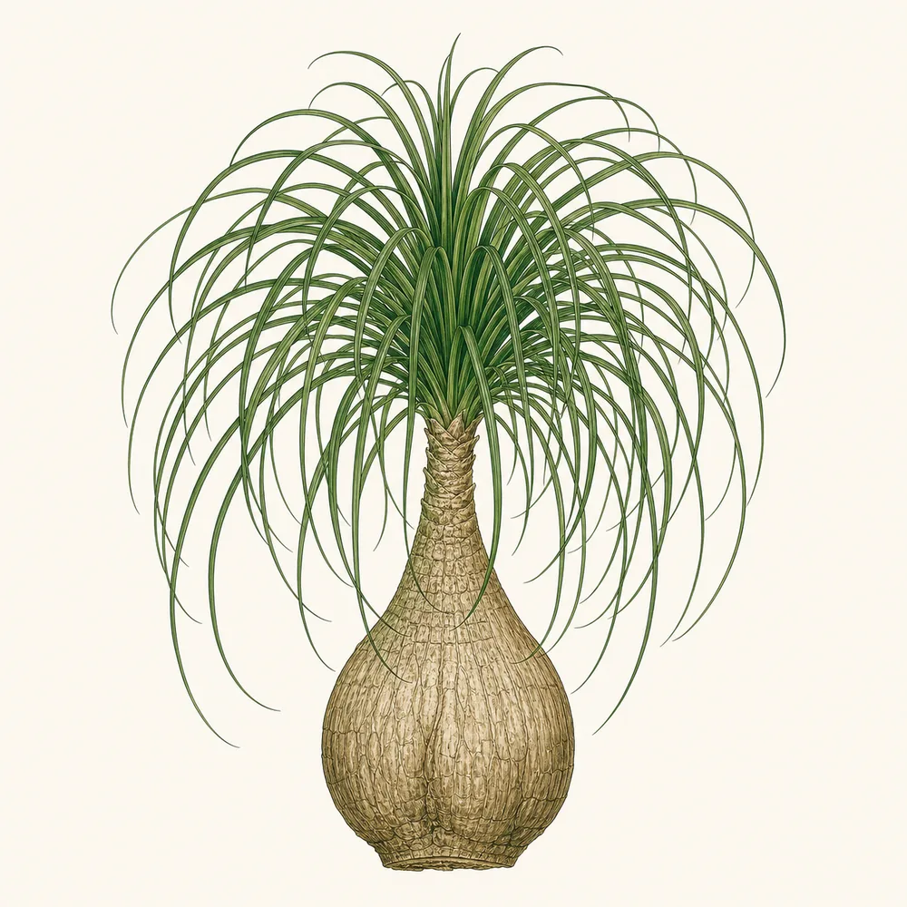 Botanical illustration of Ponytail Palm