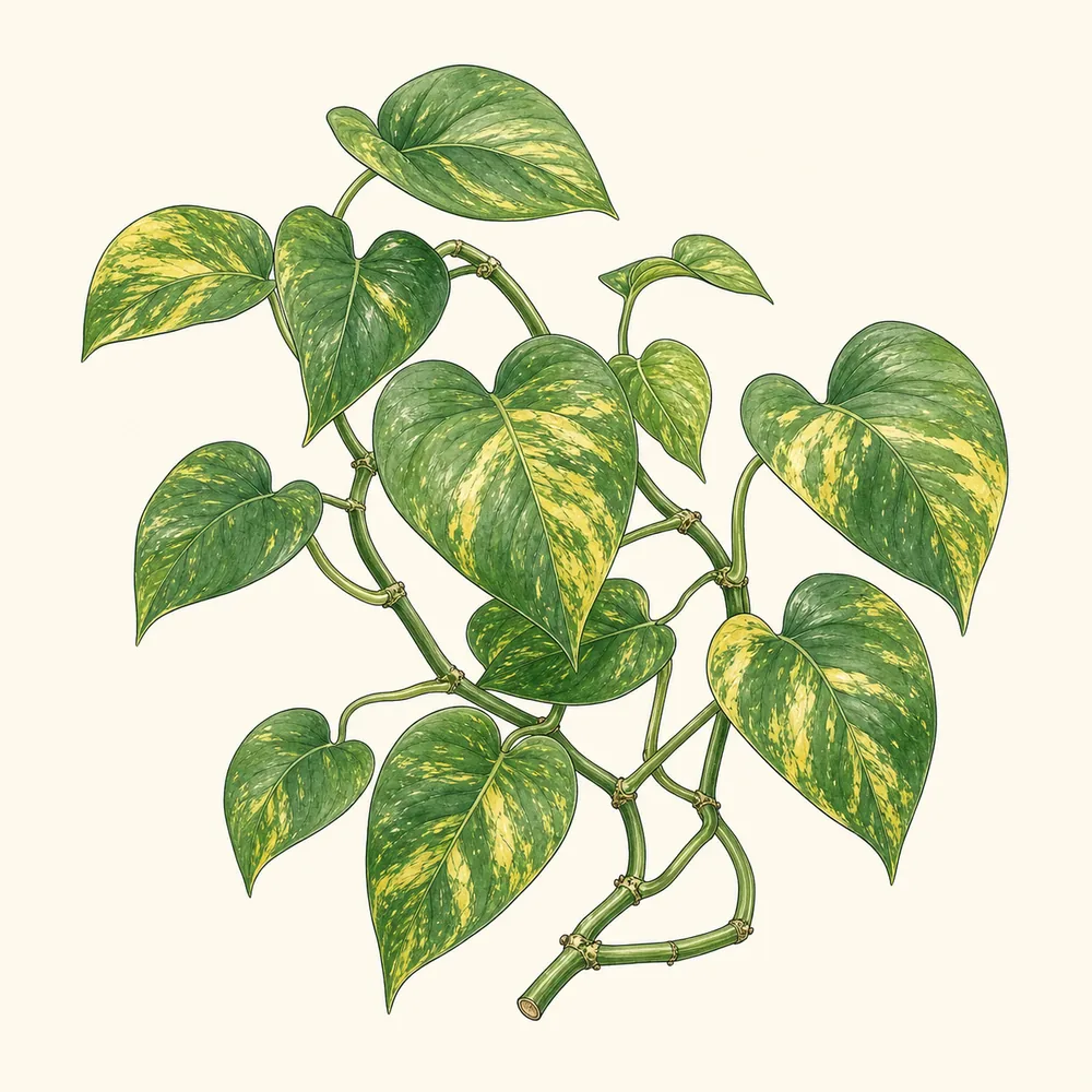Botanical illustration of Pothos