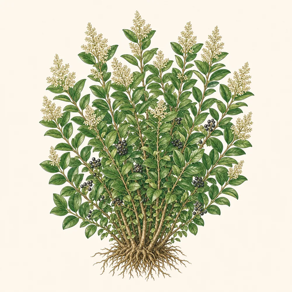 Botanical illustration of Privet