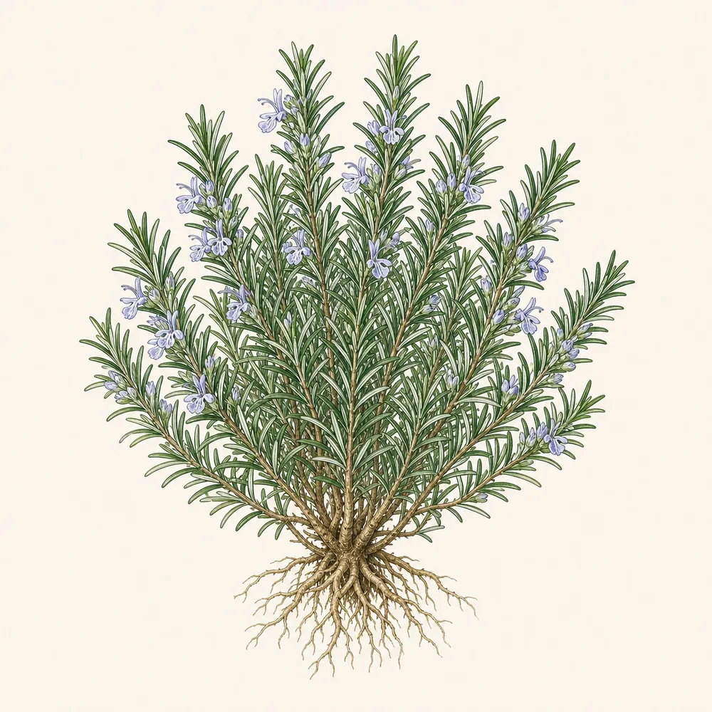 Botanical illustration of Rosemary
