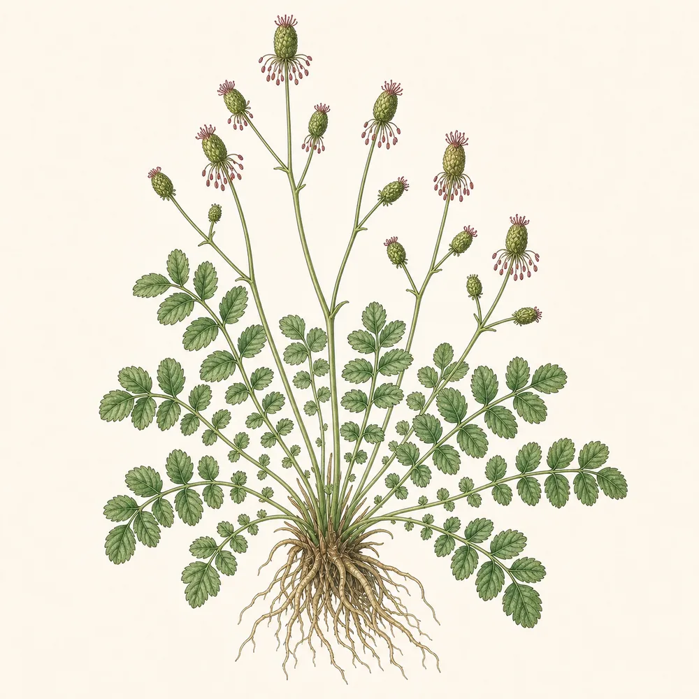 Botanical illustration of Salad Burnet