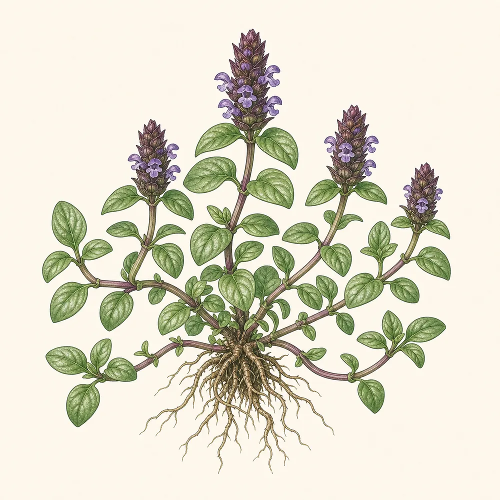 Botanical illustration of Selfheal