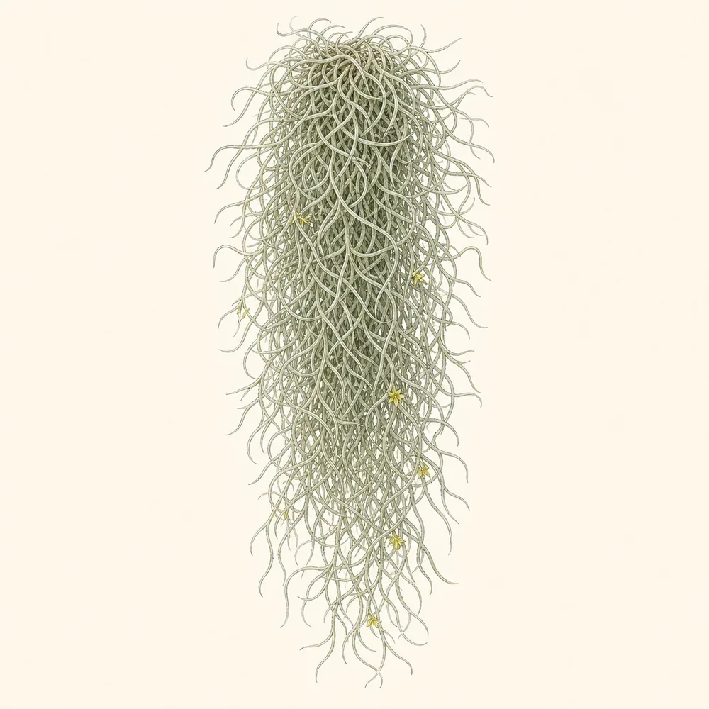 Botanical illustration of Spanish Moss