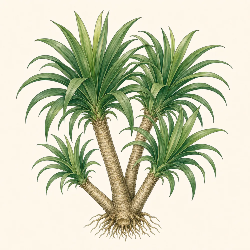 Botanical illustration of Spineless Yucca