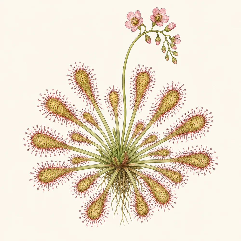 Botanical illustration of Sundew