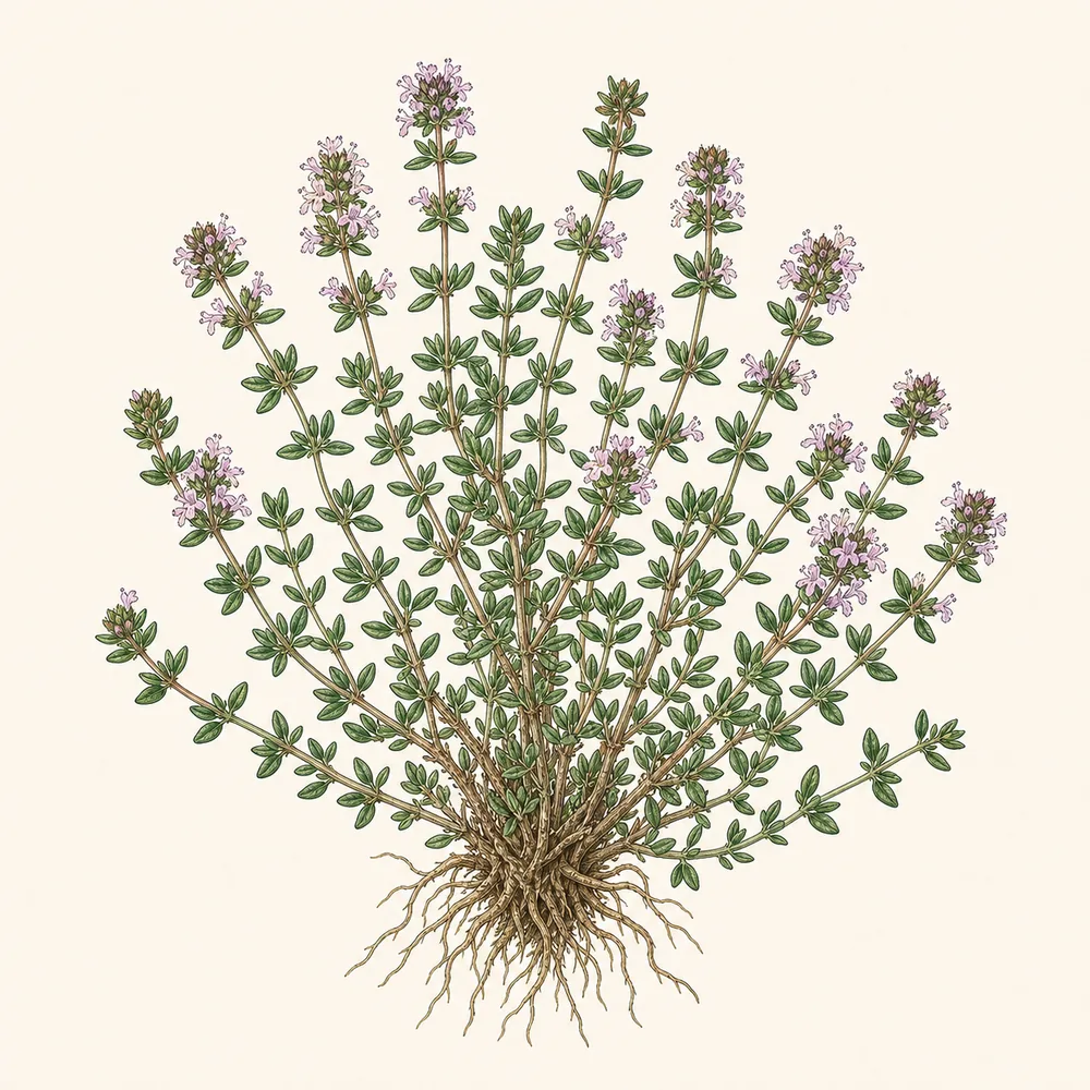 Botanical illustration of Thyme