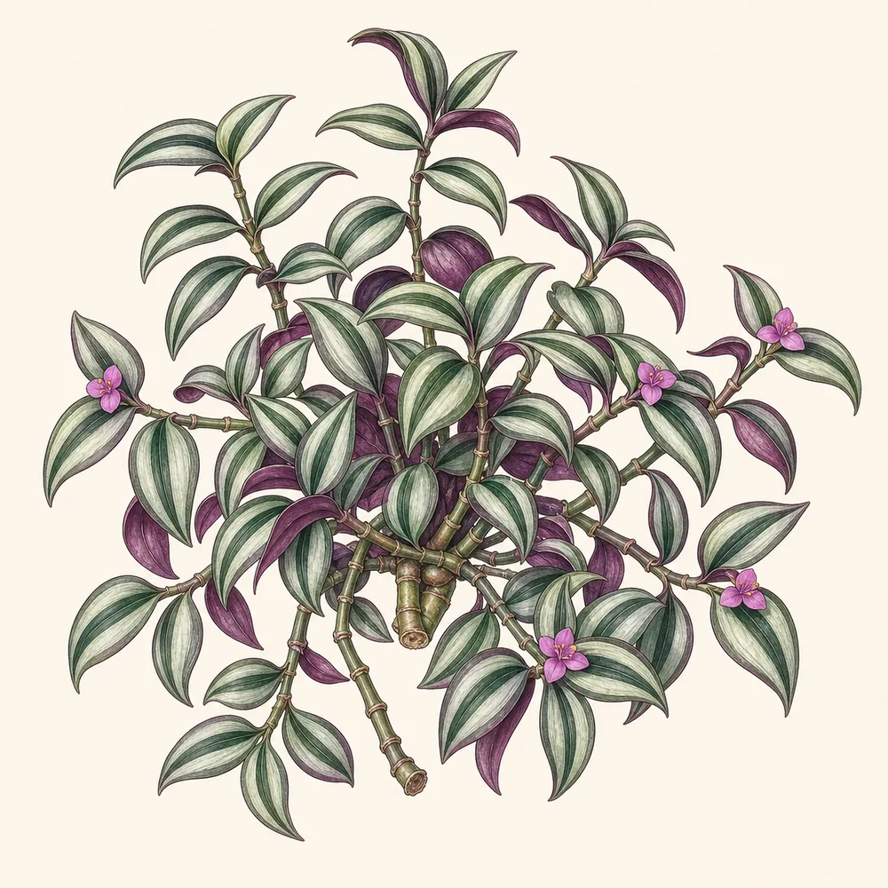 Botanical illustration of Tradescantia