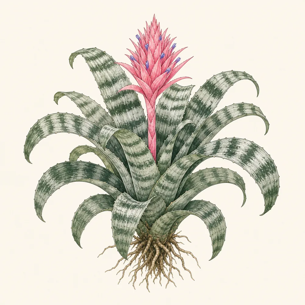 Botanical illustration of Urn Plant