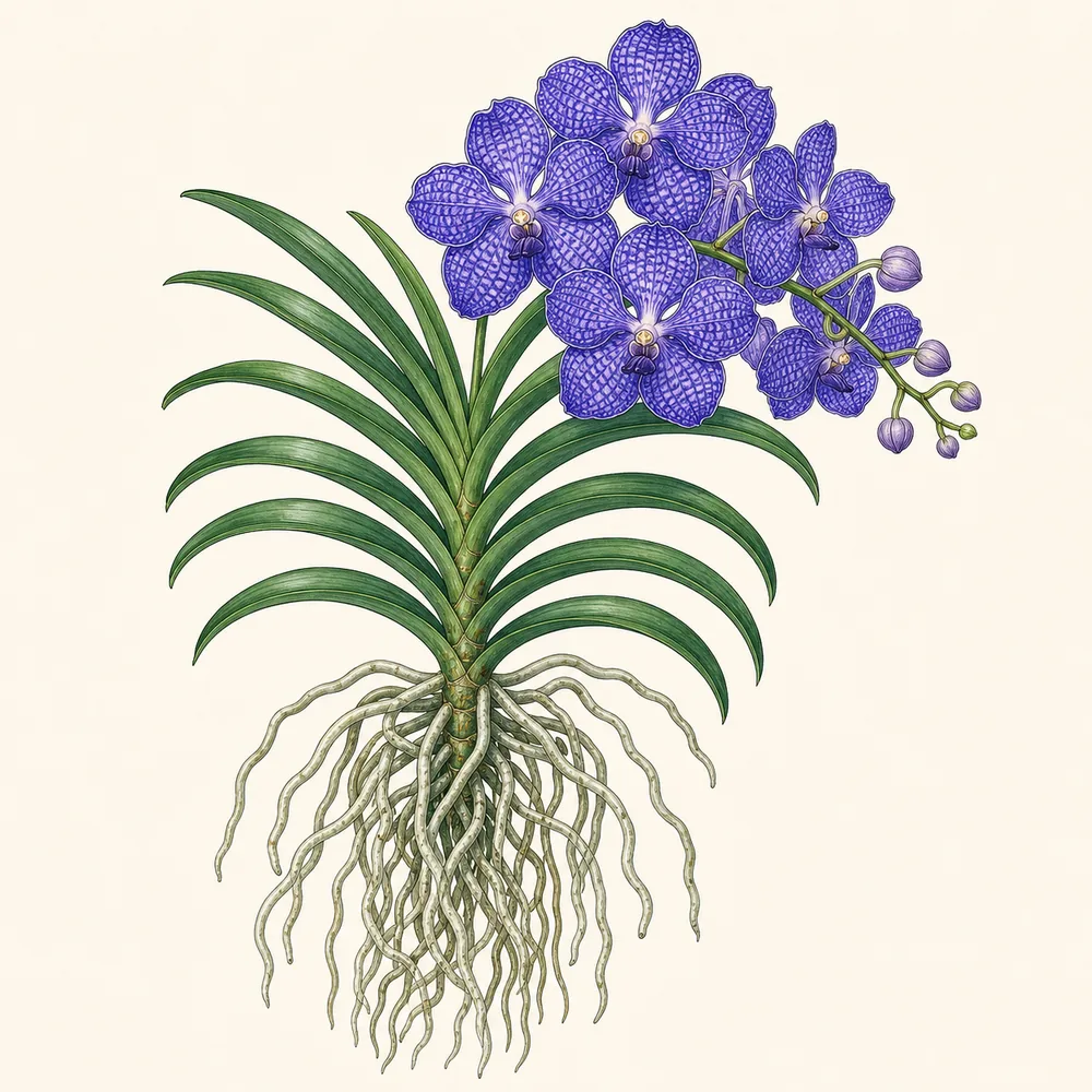 Botanical illustration of Vanda Orchid