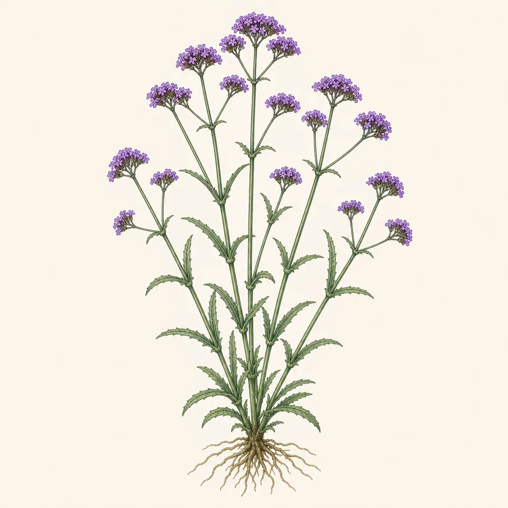 Botanical illustration of Verbena
