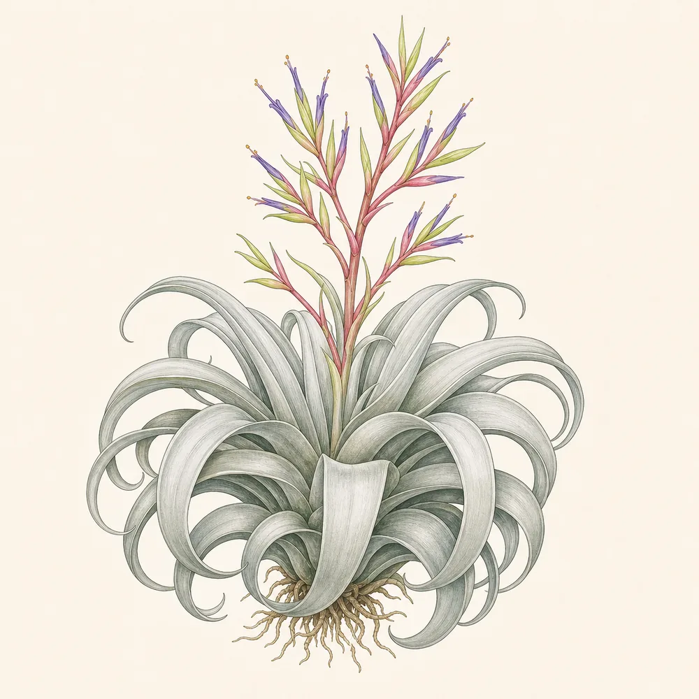 Botanical illustration of Xerographica Air Plant