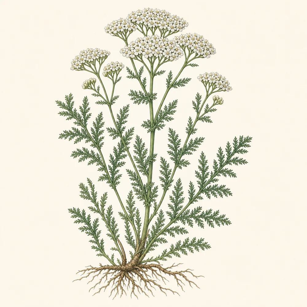 Botanical illustration of Yarrow